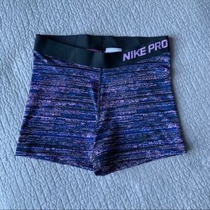 Purple Nike Pros - Size M